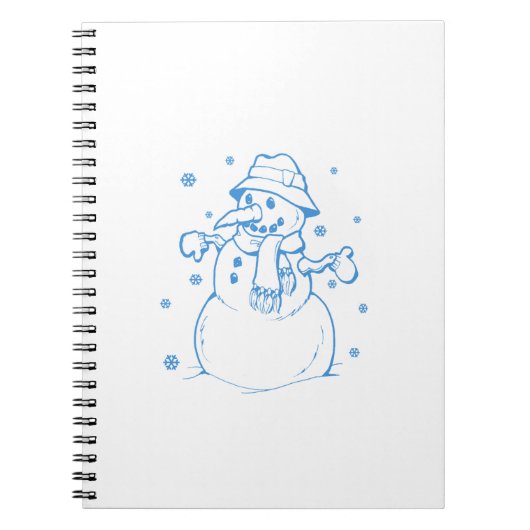 Blauwe sneeuwman notitieboek (Voorkant)