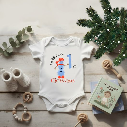 Blauwe sneeuwman romper