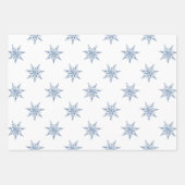 Blauwe Sneeuwmannen Kerst Inpakpapier Vel (Voorkant 2)