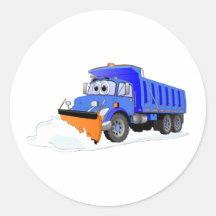 Blauwe sneeuwploeg Cartoon dump truck