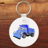 Blauwe sneeuwploeg Cartoon Sleutelhanger (Voorkant)