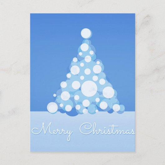 Blauwe sneeuwstars Balls - Merry Kerstmis Feestdagenkaart (Voorkant)