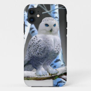 Blauwe sneeuwuil iPhone 11 hoesje