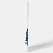 Blauwe sneeuwuil houtsnijwerk Case-Mate iPhone case (Achterkant / Rechts)