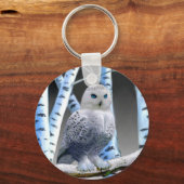 Blauwe sneeuwuil sleutelhanger (Voorkant)