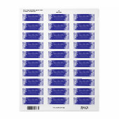 Blauwe Sneeuwvlok Adreslabels Etiket (Full Sheet)