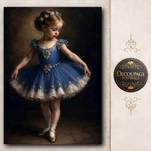 Blauwe Sneeuwvlok Balletprinses Tissuepapier