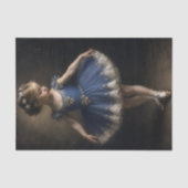 Blauwe Sneeuwvlok Balletprinses Tissuepapier (Voorkant)