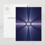 Blauwe Sneeuwvlok Briefkaart (Voorkant / Achterkant)