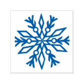 Blauwe sneeuwvlok bruiloft  zelfinktende stempel (Design)