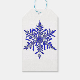Blauwe Sneeuwvlok Cadeaubijsluiter Cadeaulabel