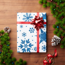 ❄️ Blauwe Sneeuwvlok Cadeaupapier Voor Kerstcadeau