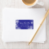 Blauwe Sneeuwvlok Etiket (Insitu)