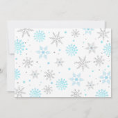 Blauwe Sneeuwvlok Foto 1e Verjaardag Dank u Kaart (Achterkant)