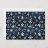 Blauwe Sneeuwvlok Foto Christmas Kaart (Achterkant)