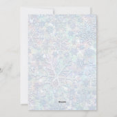 Blauwe sneeuwvlok Foto Kerstmis Feestdagenkaart (Achterkant)