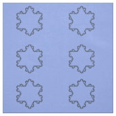 Blauwe Sneeuwvlok - Fractale Afbeelding Stof (Swatch)