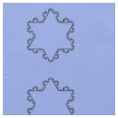 Blauwe Sneeuwvlok - Fractale Afbeelding Stof (Close Up)