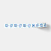 Blauwe Sneeuwvlok Grosgrain Lint (Voorkant)