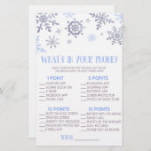 Blauwe sneeuwvlok in je Baby shower Briefpapier (Voorkant / Achterkant)