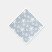 Blauwe sneeuwvlok Kerst baby shower verjaardagsdee Servet (Hoek)