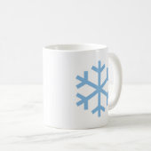 Blauwe Sneeuwvlok Kerst Koffiemok (Voorkant rechts)