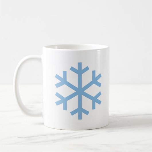 Blauwe Sneeuwvlok Kerst Koffiemok (Links)