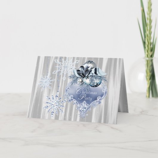 Blauwe Sneeuwvlok Kerstfeest (Voorkant)