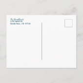  Blauwe Sneeuwvlok Kerstfoto Feestdagenkaart (Achterkant)