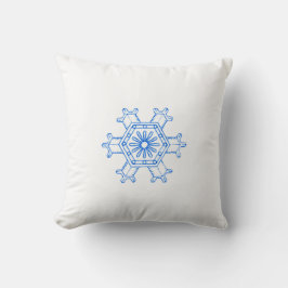 Blauwe Sneeuwvlok Kussen