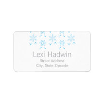 Blauwe sneeuwvlok | Label retouradres