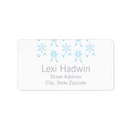 Blauwe sneeuwvlok | Label retouradres