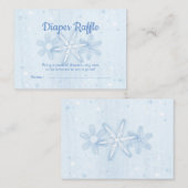 Blauwe Sneeuwvlok Luier Raffle Tickets (Voorkant / Achterkant)