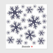 Blauwe Sneeuwvlok Sneeuw Winter Kerstvakantie Sticker (Vel)