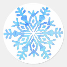 Blauwe sneeuwvlok sticker