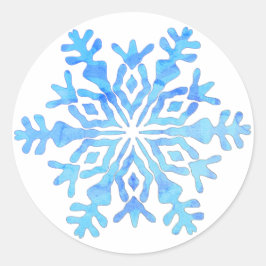 Blauwe sneeuwvlok sticker