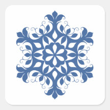 Blauwe Sneeuwvlok Sticker