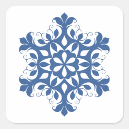 Blauwe Sneeuwvlok Sticker