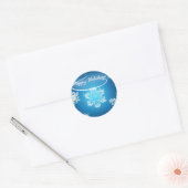 Blauwe sneeuwvlok Stickers (Envelop)
