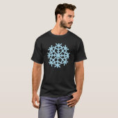 Blauwe sneeuwvlok  t-shirt (Voorkant volledig)