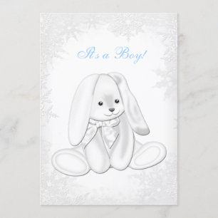 Blauwe Sneeuwvlok Winter Wonderland Baby Jongen Sh Kaart