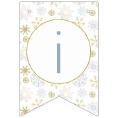 Blauwe sneeuwvlok Winter Wonderland Banner (Tweede vlag)