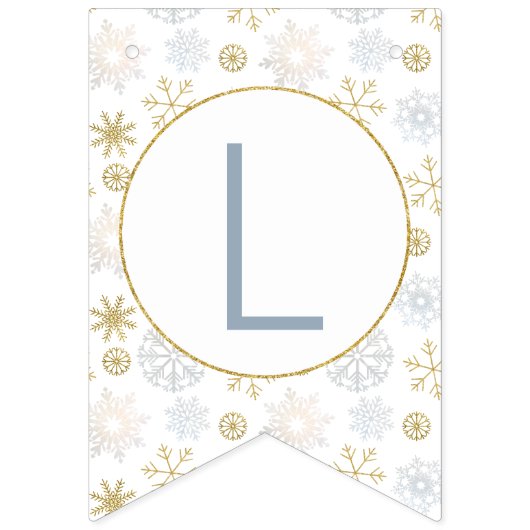 Blauwe sneeuwvlok Winter Wonderland Banner (Eerste vlag)