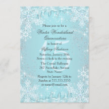 Blauwe sneeuwvlok Winter Wonderland Quinceanera