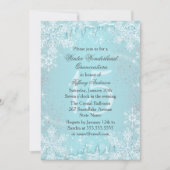 Blauwe sneeuwvlok Winter Wonderland Quinceanera Kaart (Voorkant)