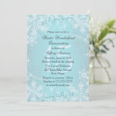 Blauwe sneeuwvlok Winter Wonderland Quinceanera Kaart (Staand voorkant)