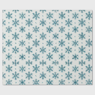 Blauwe Sneeuwvlok Wrap Voor Winter Kado's Cadeaupapier