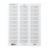 Blauwe Sneeuwvlok Zilver Vakantie Kerstmis Etiket (Full Sheet)