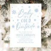 Blauwe Sneeuwvlokjes Baby Het is Koud Buiten Baby  Kaart