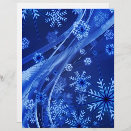 Blauwe sneeuwvlokken (Voorkant / Achterkant)